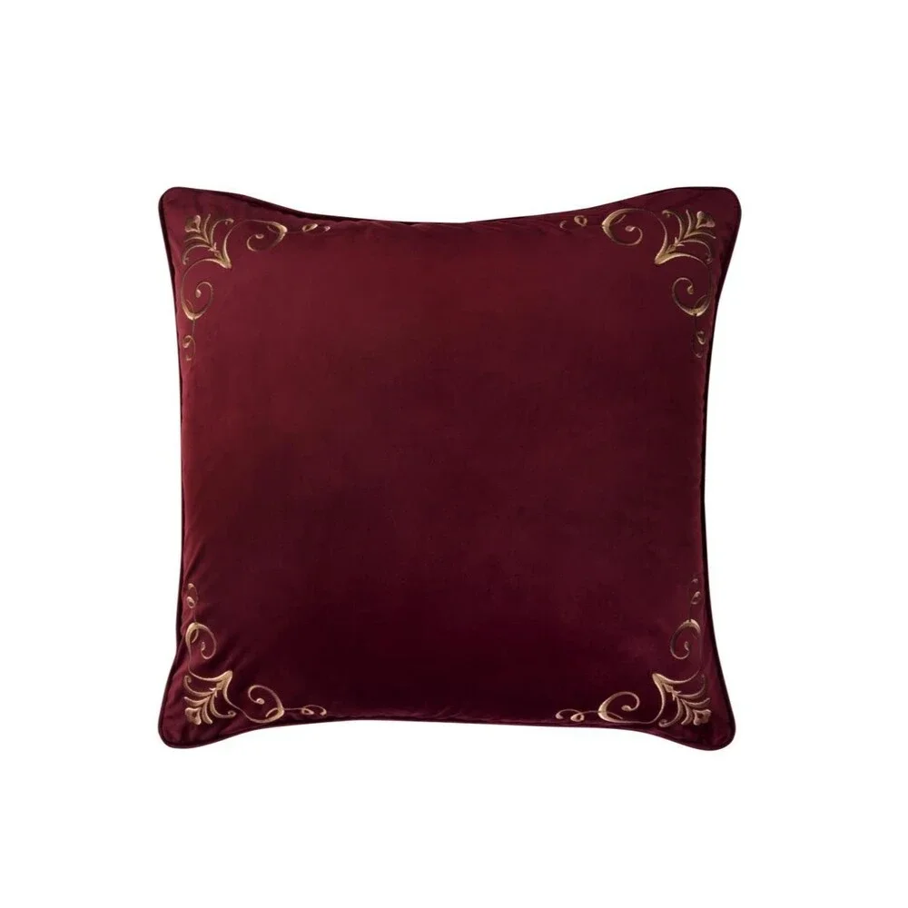 Five Queens Court Bordeaux Crimson Euro Sham Luxury Euro 26